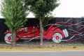 Riccardo Paletti’s Autodrom - Mural on wall (old Alfa Romeo car)